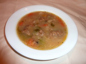 A bowl of vegetarian gluten free Irish stew