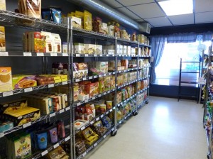 shelves of products at grandmas gluten free goods