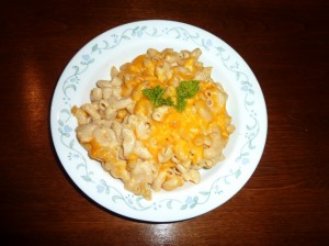 a bowl of macaroni and cheese